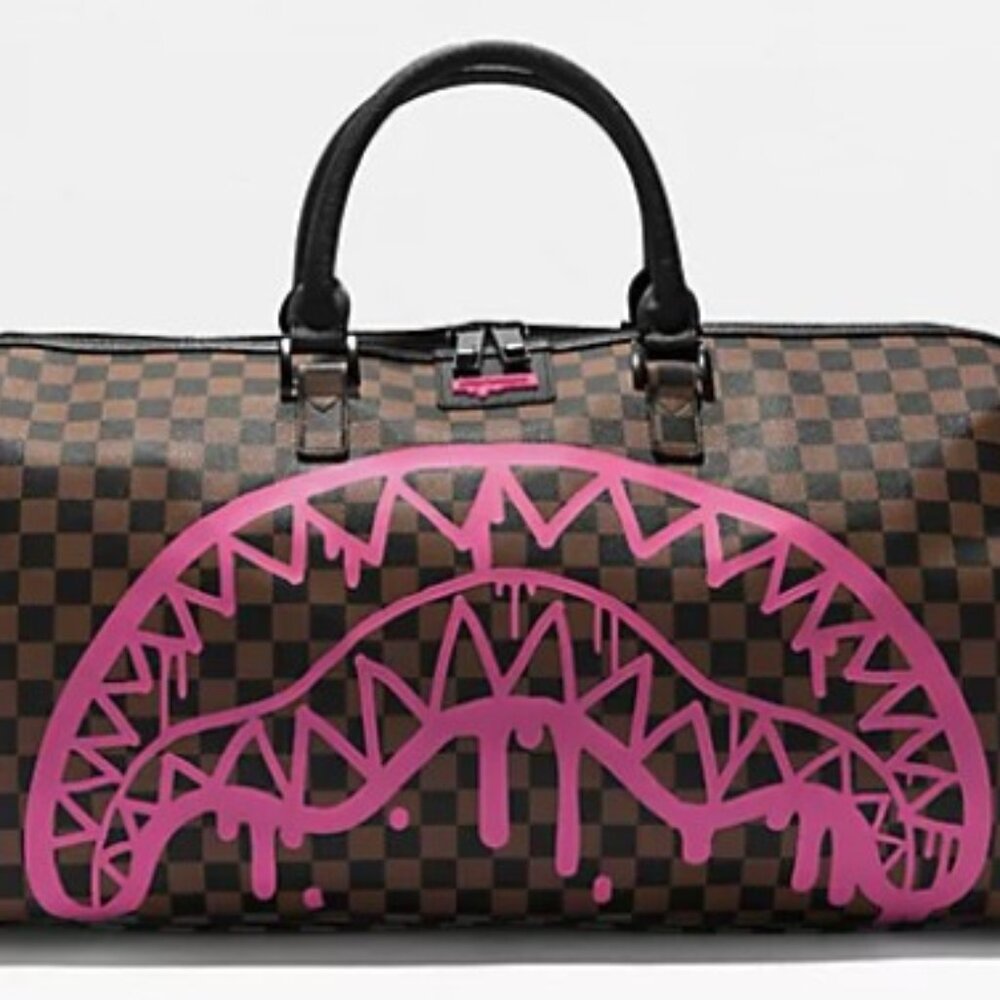 NWT Rare Sprayground Pink Drip Graffiti Duffle Tote Bag